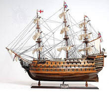 Old Modern Handicrafts HMS Victory Model Ship with Display Case Multicolor