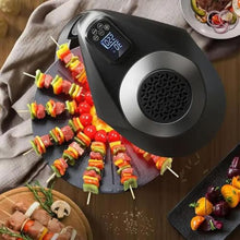 Electric Smokeless Grill with 360° Rotating Tray for Home and Camping – 14-Inch Touch Screen Bbq,Temperature 80–280°c,Timer 1–80 Minutes