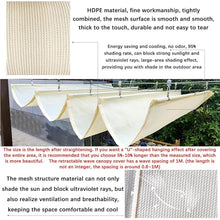 ZCBYBT Wave Shade Sail Retractable Sun Cover Canopy for Lawn Party, 95% UV Block HDPE Shade Cloth Net,C,1.2mx7.2m