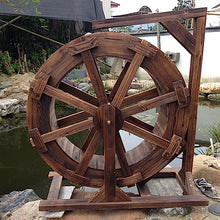 Waterwheel Fountain Outdoor Garden,Water Wheel Fountain for Balcony Patio Pond Pool,Yard Decoration Freestanding Wood Design Spring Water Feature Feng Shui Wheels,for Terrace Outdoors (Size : 80cm)