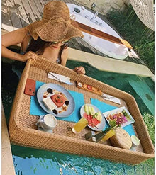 CZCZC Swimming Pool Floating Tray Floating Tray Floating Tray, Luxury Floating Tray Table & Bar, Swimming Pool Floating Beverage Bar, for Parties Indoor Outdoor Use Bar Party Accessories 39X20X8I
