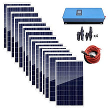 AUECOOR 1500W Solar System Kit: 15pcs 100W Polycrystalline Solar Panel & 2000W Grid Tie Inverter for Home Farm House