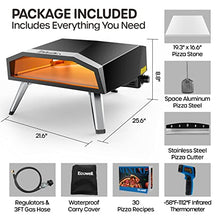 ECOWELL 16 Inches Outdoor Pizza Oven Propane, Gas Pizza Stone Oven