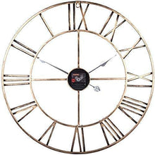 Large Wall Clocks,Outdoor Indoor Garden Clock Iron Living Room Silent Non Ticking Clock for Garden/Patio/Yard