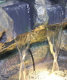 Rustic Rock Water Fountain with LED Lights and Planter Accents – Indoor/Outdoor Cascading Waterfall Feature for Home or Garden Decor(2172)