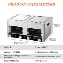 YXCUSAM Indoor Grill,Portable BBQ Broiler,Electric Grill,Multi-Purpose Commercial Electric Grill,for Restaurants, Kitchens