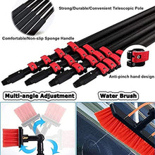 Cleaning Brush Window Cleaning Pole Kit Telescopic Window Cleaner Pole Kit for Photovoltaic Solar Panels (30cmbrush 20FT/6M)