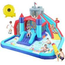 AKEYDIY 10-in-1 Inflatable Bounce House with Slide and Climbing Wall