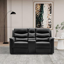 Eafurn 2-Piece Reclining Sectional Sofa Set Black