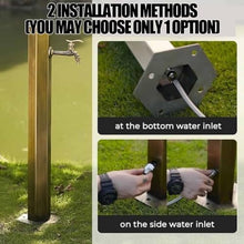 Outdoor Antifreeze Garden Water Column, Stainless Steel Freestanding Garden Water Column Fountain with Retro Faucet, Heat-Resistant and Antifreeze, Easy Installation, for Irrigation A
