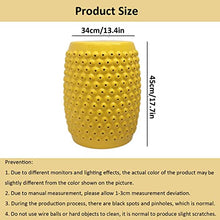 Ceramic Drum Table,Ceramic Drum Stool,Decorative Ceramic Garden Stool, Glazed Hollow Shoe Changing Stool Drum Stool, Suitable for Outdoor Garden,(Gradient Blue)