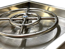 EasyFirePits Pre-Plumbed Natural Gas/Propane Gas Fire Pit Ring Burner Pan & Full Combo Connection Kit (22.00, 18" Ring Square Pan)