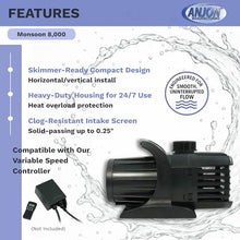 Monsoon 8000 GPH Hybrid Pond Pump 540 Watts 30 ft Cord