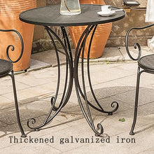 FENOKD Patio Table 3 Set Garden Decor Outdoor Garden Furniture Iron Bistro Side Table Balcony Patio Suitable 27.5 Inch White (White)