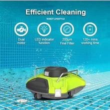 KANGJIEM Cordless Pool Cleaner, Automatic Robotic Pool Cleaner with Rechargeable Built-in Battery, up to 90 Mins Running Cycle, Ideal for Flat Bottom