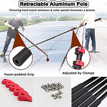 Cleaning Brush Window Cleaning Pole Kit Telescopic Window Cleaner Pole Kit for Photovoltaic Solar Panels (30cmbrush 12FT/3.6M)
