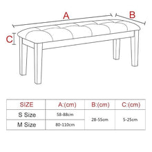 ONMYJFD Bench Cover Plaid Removable Bench Covers Dining Room Chair Cover Hotel Kitchen Home(M)