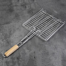 BBQ Barbecue Net Roast Fish Duck Meat Clip Grilled Fish Net Grilled Hamburger Net Tool Stainless Steel Grilling Iron Basket ()
