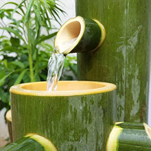 GenSDH Japanese Bamboo Water Feature Statue, Japanese Garden Decoration,Split-Resistant Bamboo Ornaments,Indoor Outdoor Fountain,Outdoor Water Fountain, 60Cm/23.6In,90cm/35.4in