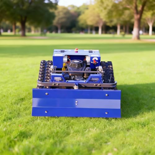 NUOYU 9HP Hybrid Lawn Mower with Snow Plow 800m Remote 55cm Cut 2-15cm Height 45° Slope Brushless for Estate Farm Snow