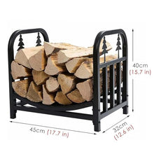 DOIBG Firewood Rack, Patio Firepit Wood Stacking Holder, Small 45Cm Firewood Log Rack for Indoor Outdoor, Lumber Storage Carrier for All Seasons