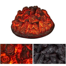 Decorative Fireplace Fireplace with Simulated Charcoal Flame Design, Round Stove Decoration(Small)
