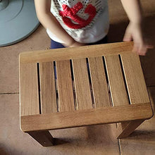 LSXIAO Shower Bench Stool, Spa Sauna Seat, Teak Frame Waterproof Non-Slip Deadweight 200kg for Bathroom, Living Room, Bedroom, Garden Leisure (Size : 42 * 22 * 40CM)