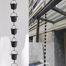 YUSIWOAL Rain Chains Aluminum Rain Chains, Decorative Rain Collection Cups Replace Gutter Downspouts Diverter(240cm/8ft)