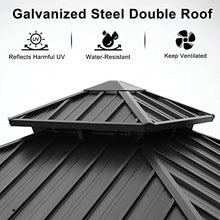 ABCCANOPY Hardtop Gazebo 10x10 Outdoor Metal Pavilion with Netting and Curtain Gray