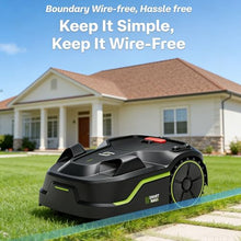 Cordless Robotic Lawnmower for perimeters 600-800 m² (Max. Area 600 m²), 30-Minute Installation, avoids All Obstacles, Edge Cutting, Multi-Zone