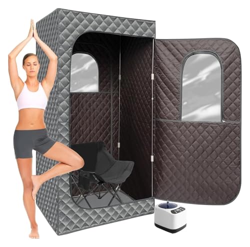 ZDGsrgWRG 3L Portable Sauna Tent Steamer Folding Chair Set Remote Control