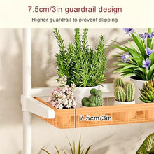 3 Tier Metal Plant Stand With Pegboard, Floor Display Rack For Indoor