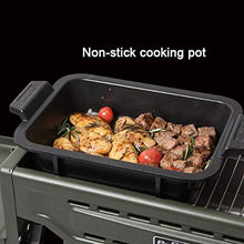 Grill for Outdoor Portable Foldable Charcoal Grill Outdoor BBQ Grill Large Cooking Surface with Baking Fork and Non-stick Bottom Pan for Outdoor Picnic Patio Cooking Backyard Party，dark Green Barbecue