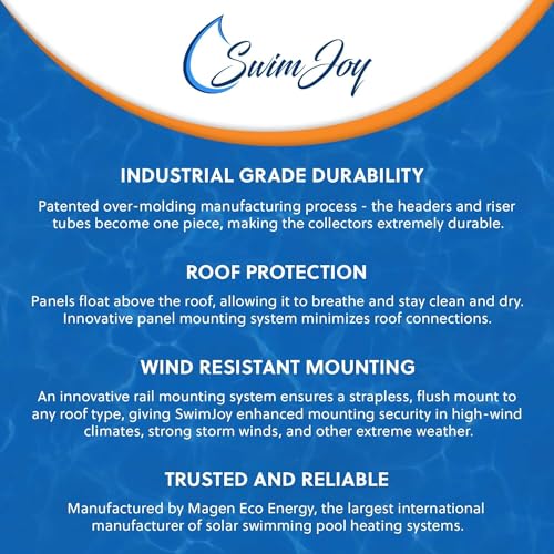 SolarPoolSupply Industrial Grade Solar Pool Heater DIY Kit - High-Wind Mounting System & Freeze Resistance