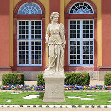 Design Toscano Summer Woman of the Four Seasons Garden Statue with Plinth 87 inch Ancient Ivory
