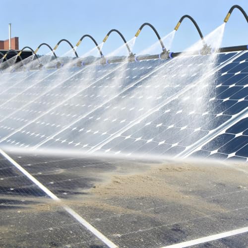 Automatic Misting Cooling System for Cleaning Solar Panels, Quick-Connect