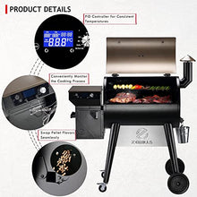Z GRILLS Upgrade 8-in-1 Wood Pellet Grill & Smoker with PID 2.0 Controller, LCD Screen, 697 sq in, Meat Probes, Rain Cover Black/Brown