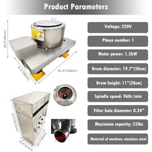 INTSUPERMAI Industrial Centrifuge Separator Solid-Liquid Separation Machine 220V