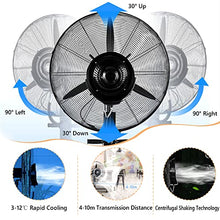 HUXUZYDY Misting Fan Waterproof Spray Cooling Fan Industrial Fan Outdoor Water Misting Fan Patio Water Tank Electric Fans Heavy Duty, 3 Cooling Speeds,81cm/31.9in,81cm/31.9in