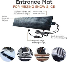 ZRUTIMI Snow melt pad Pavement Heating Non-Slip ice melt pad, Suitable for Winter Outdoor Steps, driveways, walkways, doorways Snow melt(4Pcs,10inx35.4in (25.4x90cm))