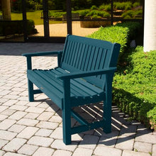 Sequoia Professional CM-BENSQ42-NBE Commercial Grade Exeter 4 Foot Garden Bench, Nantucket Blue