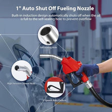 Fuel Hose Reel 1" x 50', Retractable Diesel Hose with Fueling Nozzle