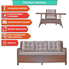 Angora Elegance Rattan Outdoor Furniture Set Brown