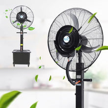 CUTPOIY Portable Misting Fan, Quiet Waterproof Outdoor Pedestal Fan for Garden Party Travel, 9-Inch, B