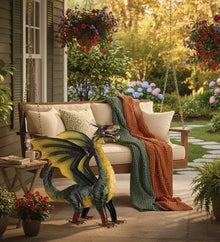 Regal Art & Gift Dragon Metal Statue, Indoor & Outdoor Garden Yard Art
