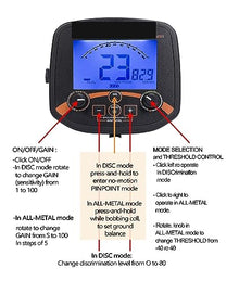 FENOKD Metal Detector, Metal Detector Professional Underground Depth Gold Detector Treasure 19.2KHZ High Frequency Detecting