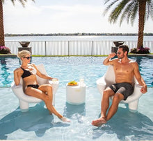 REZVANI FURNITURE STUDIO Tenjam Mibster Chair Pool Lounge Set of Two White Granite