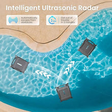 Solar Powered Automatic Robotic Pool Skimmer Cleaner, Cordless Pool Cleaner with Obstacle Avoidance, Day and Night Cleaning, Suitable for All Pools