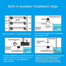 Etsuosy Pool Ladder Handrail, 304 Stainless Steel, Silver, 61 in Height, 20 in Width, Inground Swimming Pool Step Ladder