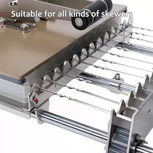 8/12 Hole Manual Mutton Skewer Machine, Stainless Steel Kebab Tool, With Anti-slip Baffle, Adjustable Structure, For Bamboo Skewers, Round Steel Skewers, Flat Steel Skewers 12 Hole